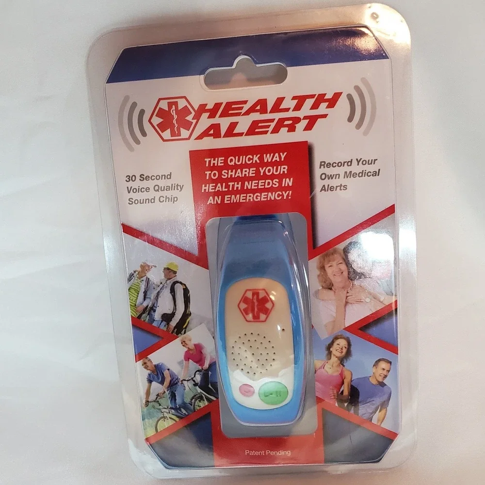 Health Alert 30 Second Medical Condition Voice Recorder New Watch Wrist Bracelet